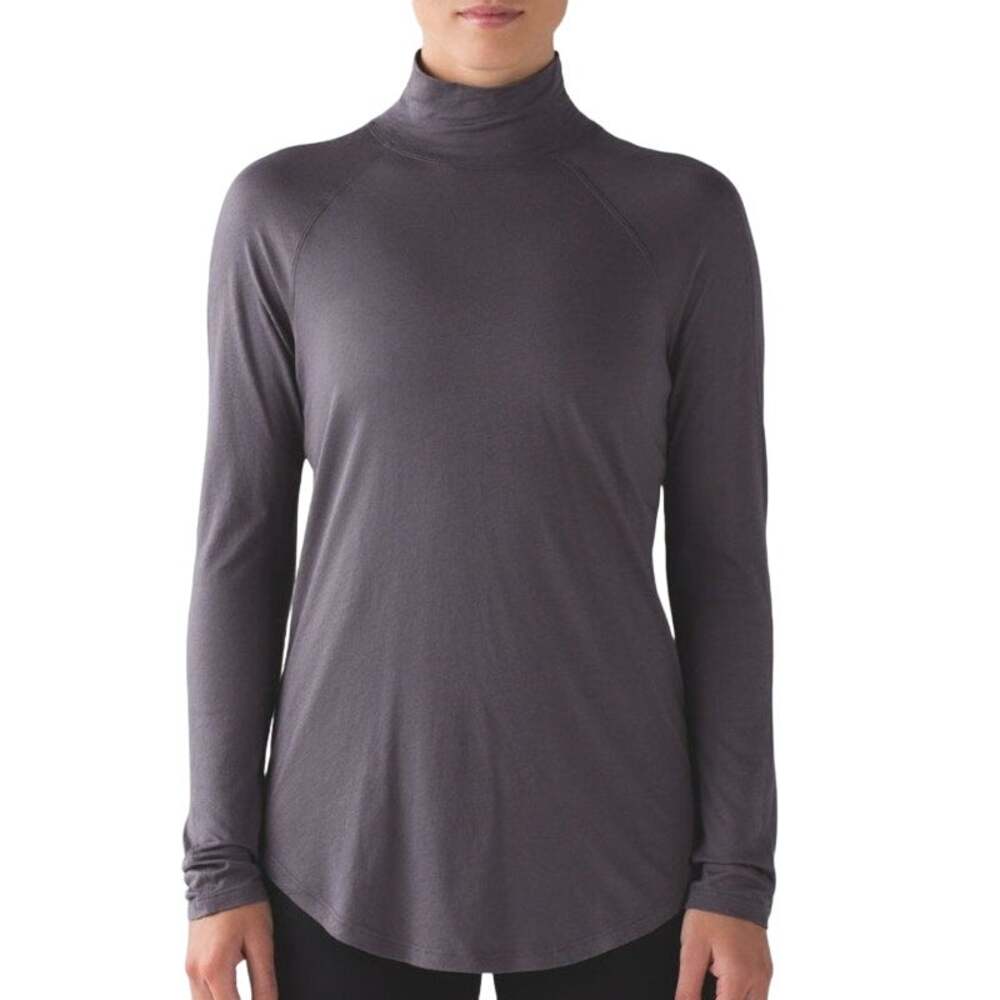 Lululemon 4 Womens Locarno Turtleneck Long Sleeve Top Dark Carbon Brown